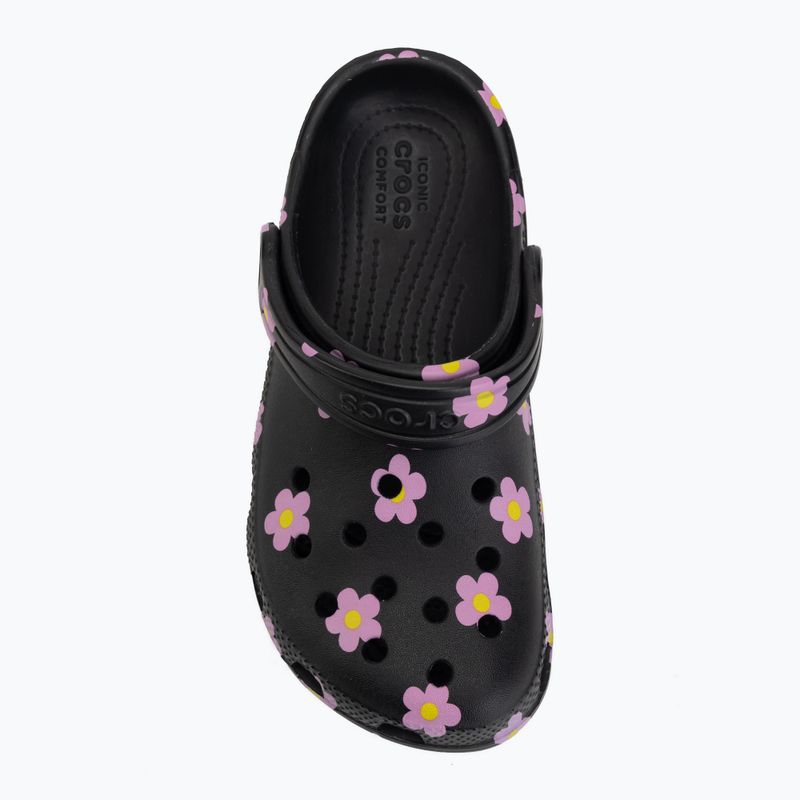 Vaikiškos šlepetės Crocs Classic Flower black 6
