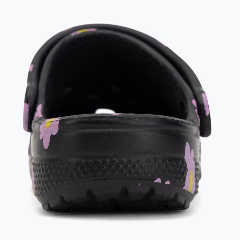 Vaikiškos šlepetės Crocs Classic Flower black 7