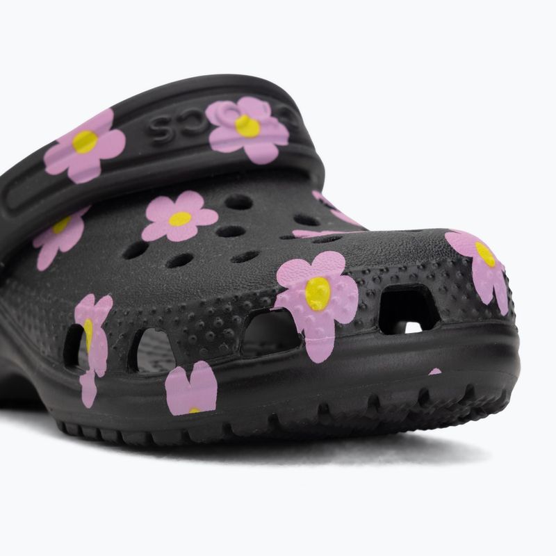 Vaikiškos šlepetės Crocs Classic Flower 212671 black 8