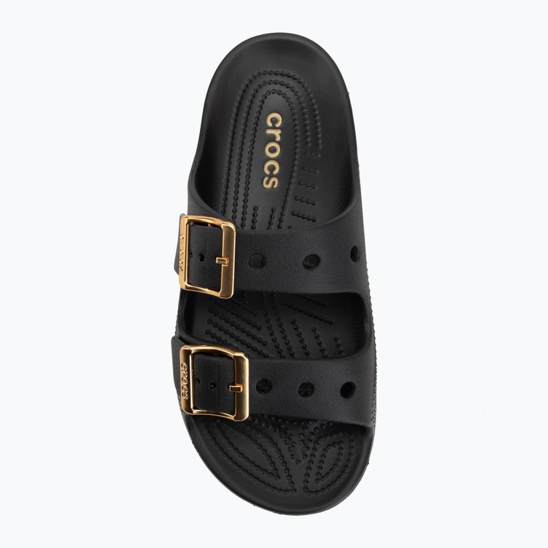 Moteriškos šlepetės Crocs Saturday Metallic Buckle black 5