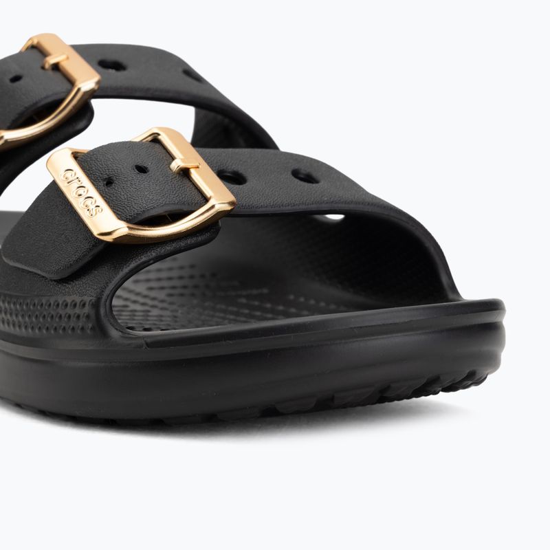 Moteriškos šlepetės Crocs Saturday Metallic Buckle black 7