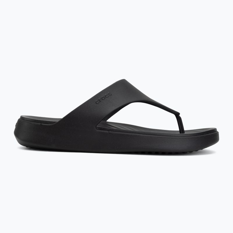 Moteriškos šlepetės per pirštą Crocs Getaway Triangle black 2