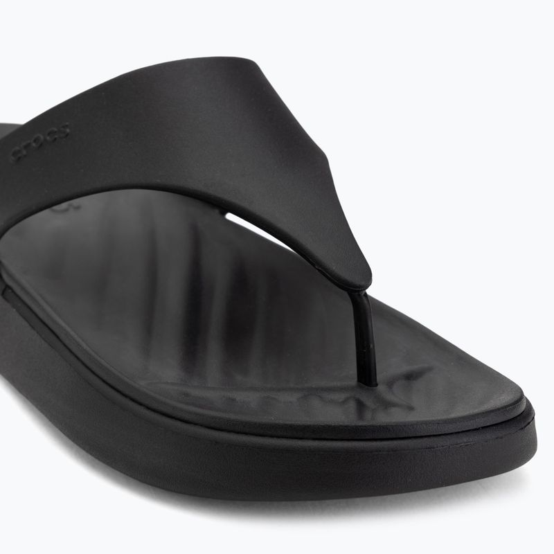 Moteriškos šlepetės per pirštą Crocs Getaway Triangle black 7