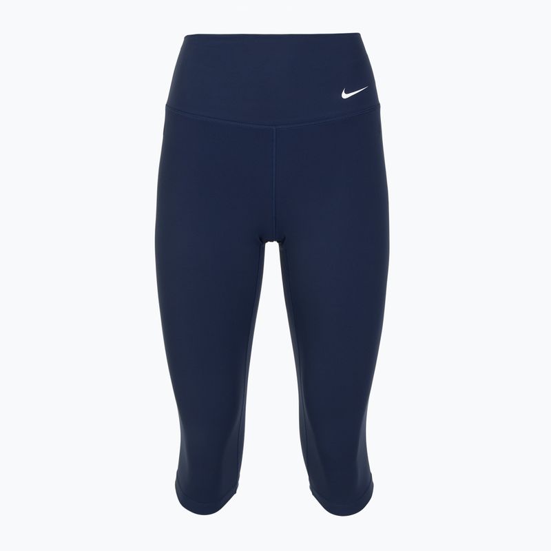 Moteriškos tamprės Nike One High Waisted Capri midnight navy/white 8