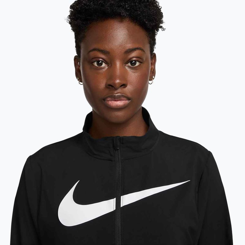 Nike Tempo Swoosh Run moteriška bėgimo striukė juoda/balta 3