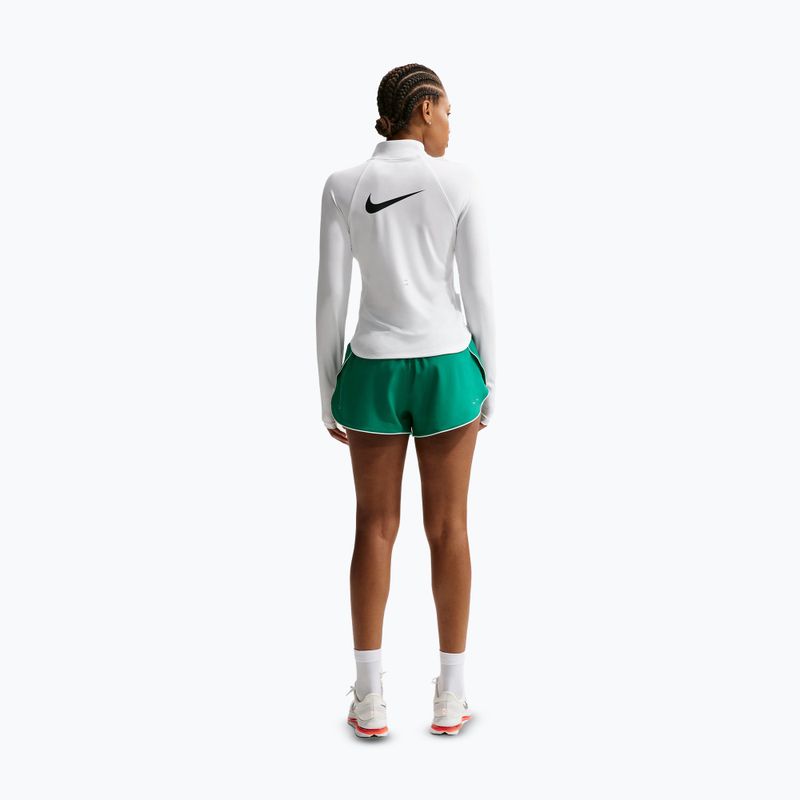 Moteriški bėgimo marškinėliai ilgomis rankovėmis Nike Tempo Swoosh Run Dri-Fit 1/4-Zip white/black 3