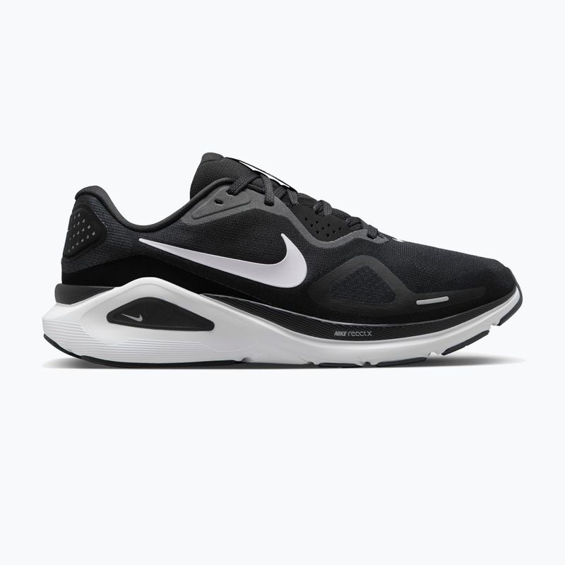 Vyriški bėgimo batai Nike Structure 26 Wide juoda/wolf grey/metalinė sidabrinė/balta