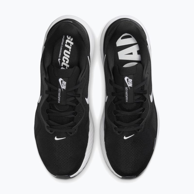 Vyriški bėgimo batai Nike Structure 26 Wide juoda/wolf grey/metalinė sidabrinė/balta 4