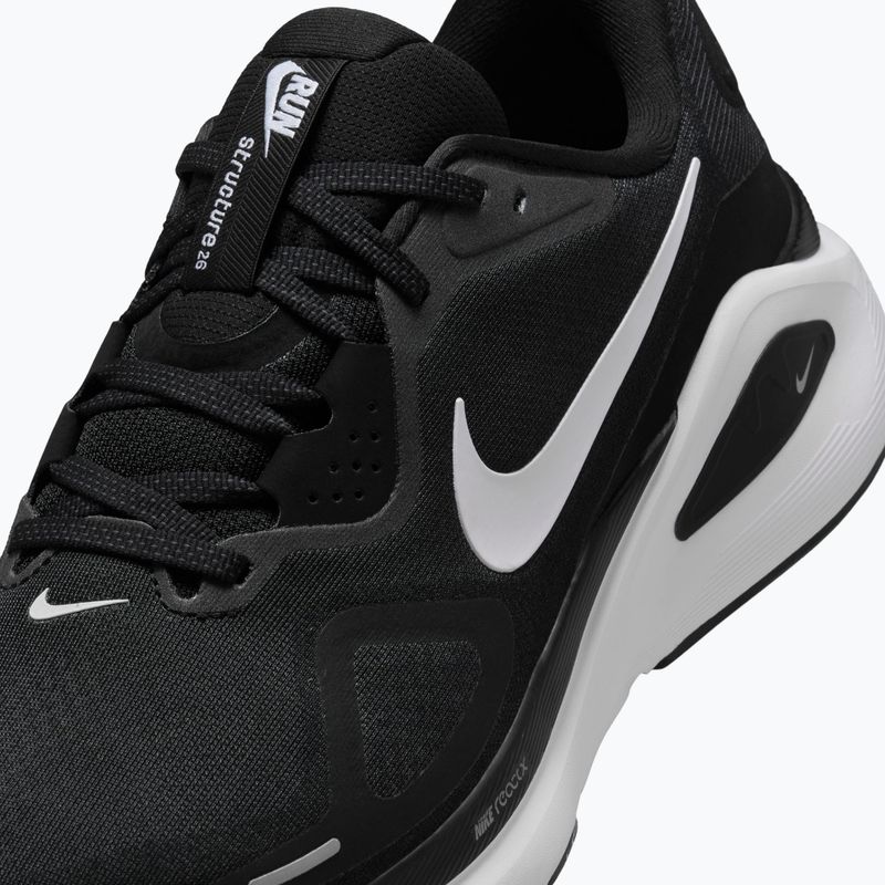 Vyriški bėgimo batai Nike Structure 26 Wide juoda/wolf grey/metalinė sidabrinė/balta 5