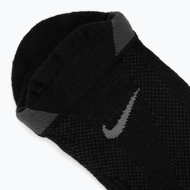 Kojinės Nike Running Lightweight No-Show black/dark smoke grey/smoke grey 3