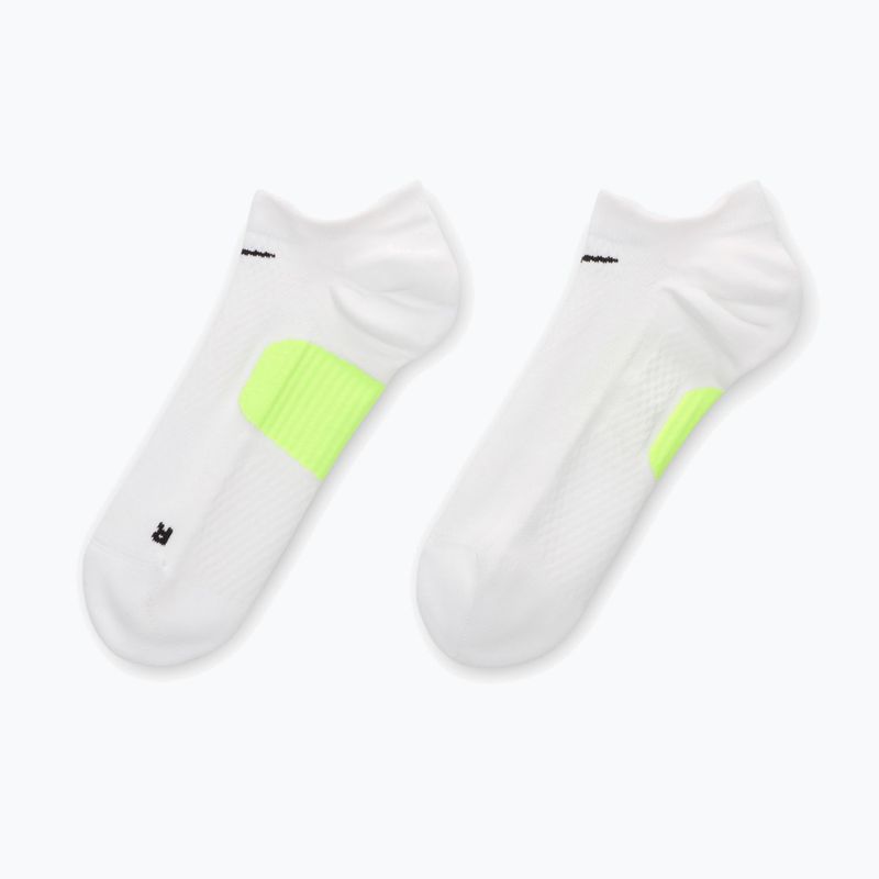 Kojinės Nike Running Midweight No-Show white/volt/black 2