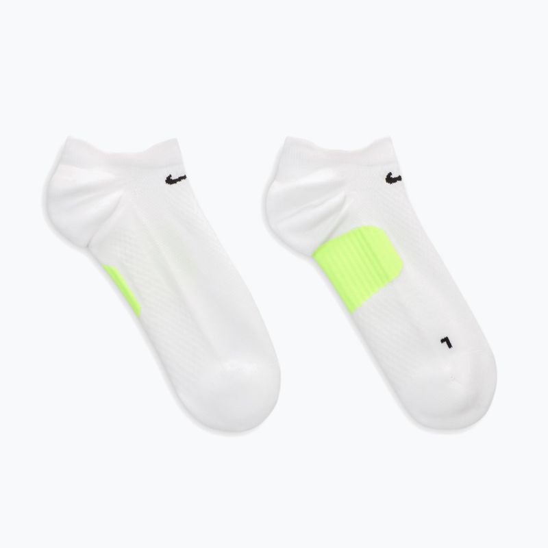Kojinės Nike Running Midweight No-Show white/volt/black 3
