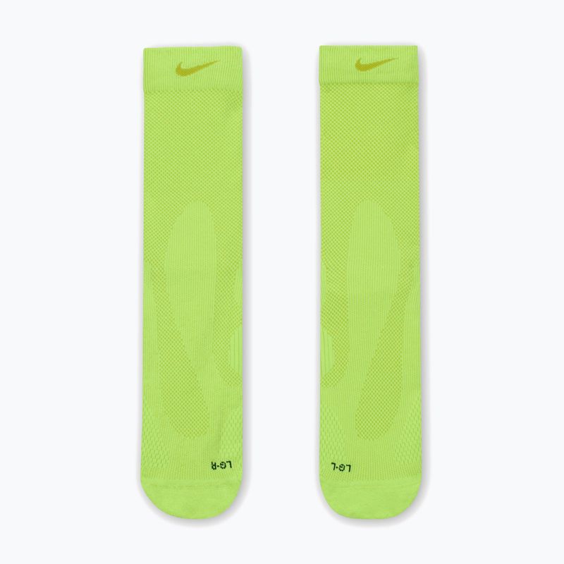 Kojinės Nike Running Lightweight Crew volt/bright cactus/black/bright cactus 2