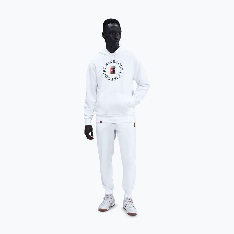 Vyriškas teniso džemperis Nike Court Dri-Fit Heritage French Terry Hoodie white/black 2