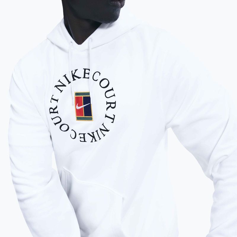 Vyriškas teniso džemperis Nike Court Dri-Fit Heritage French Terry Hoodie white/black 6