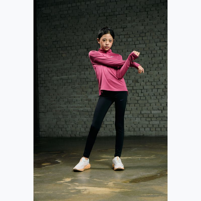 Vaikiški treniruočių marškinėliai ilgomis rankovėmis Nike Dri-Fit 1/4 Zip sweet beet/white 9