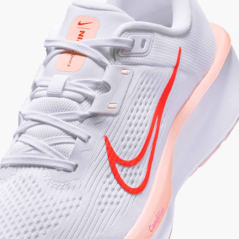 Moteriški bėgimo batai Nike Quest 6 white / bright crimson / washed coral 8