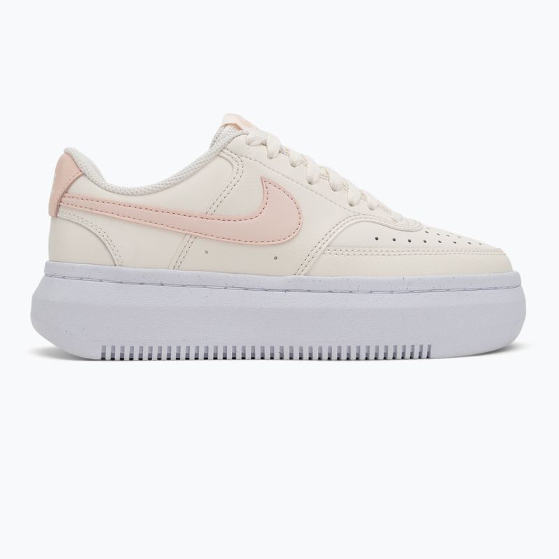 Nike Court Vision Alta moteriški bateliai blyškios dramblio kaulo spalvos/plautai koralinės/baltos spalvos 3