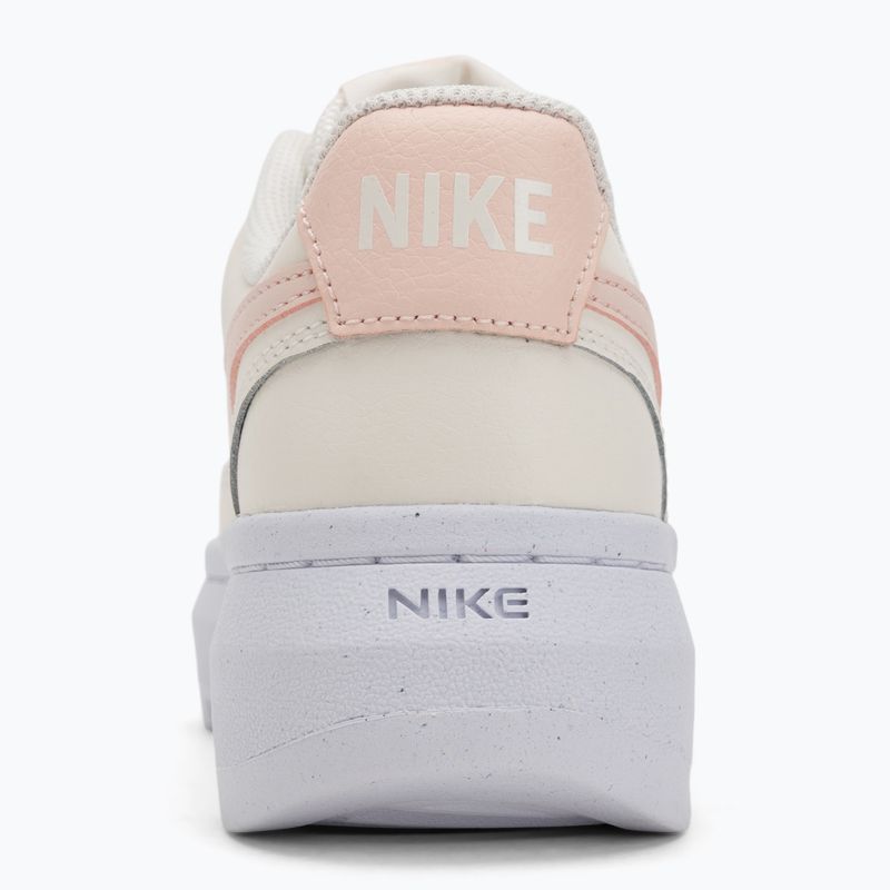 Nike Court Vision Alta moteriški bateliai blyškios dramblio kaulo spalvos/plautai koralinės/baltos spalvos 6