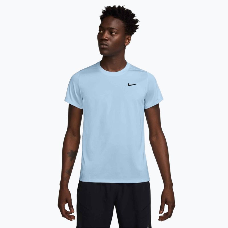 Vyriški "Nike Court Dri-Fit Victory" teniso marškinėliai celestino mėlyna / juoda