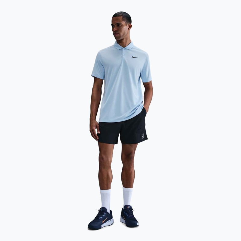 Vyriški teniso marškinėliai Nike Court Dri-Fit Polo Solid celestine blue / black 2