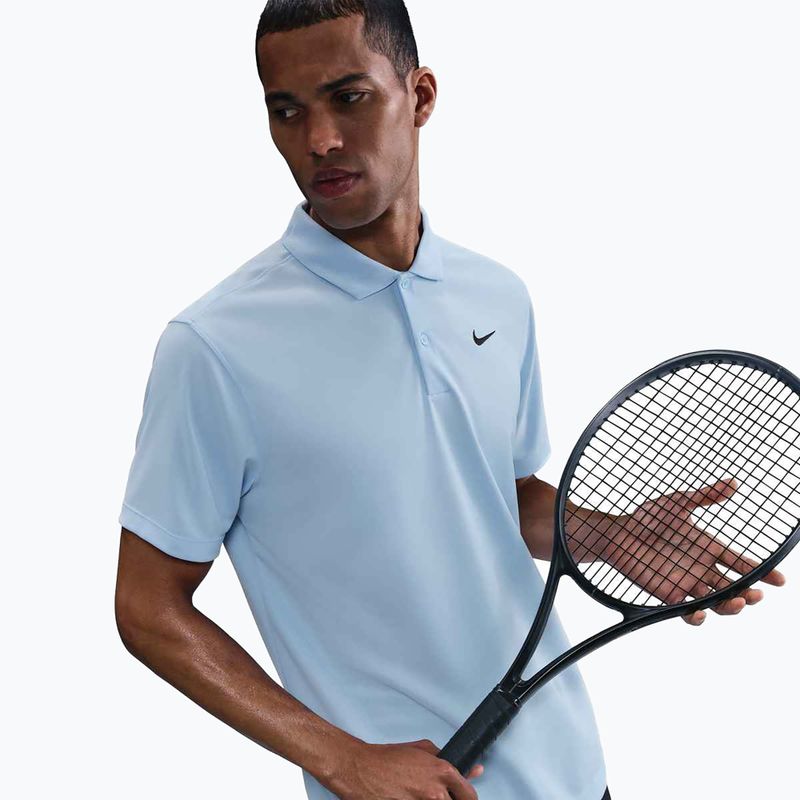 Vyriški teniso marškinėliai Nike Court Dri-Fit Polo Solid celestine blue / black 5