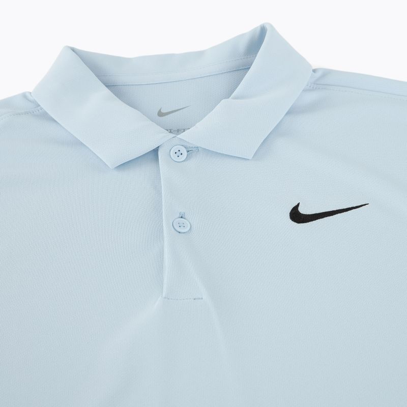 Vyriški teniso marškinėliai Nike Court Dri-Fit Polo Solid celestine blue / black 9