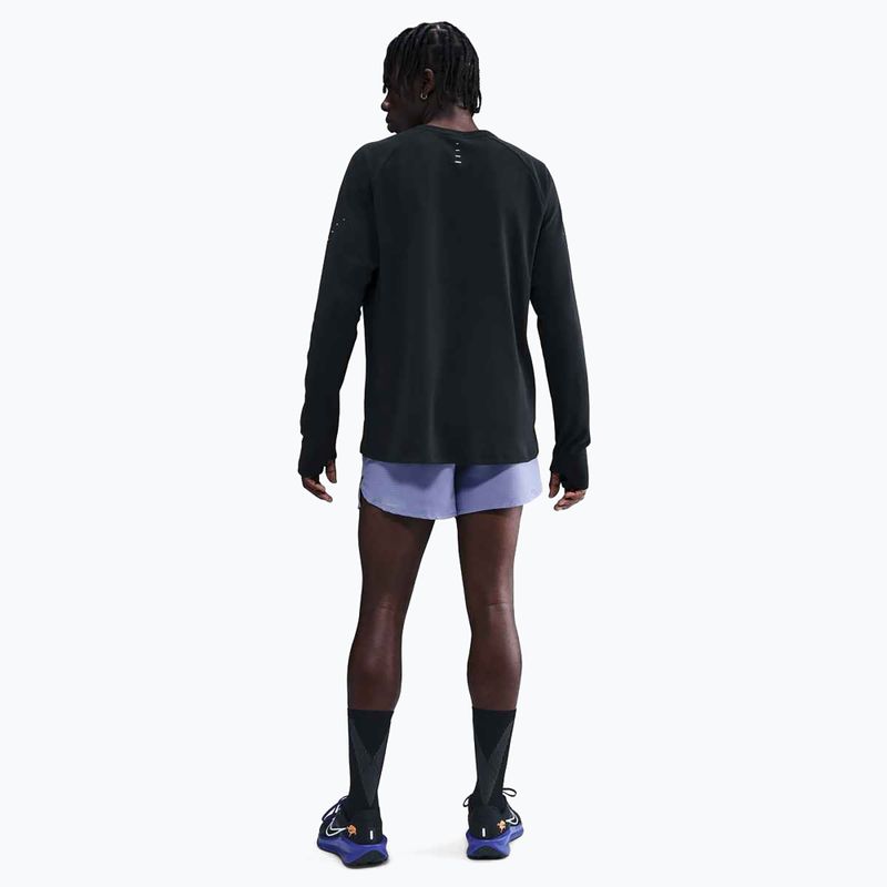 Vyriški bėgimo marškinėliai ilgomis rankovėmis Nike Stride Dri-Fit Waffle Crew black 2