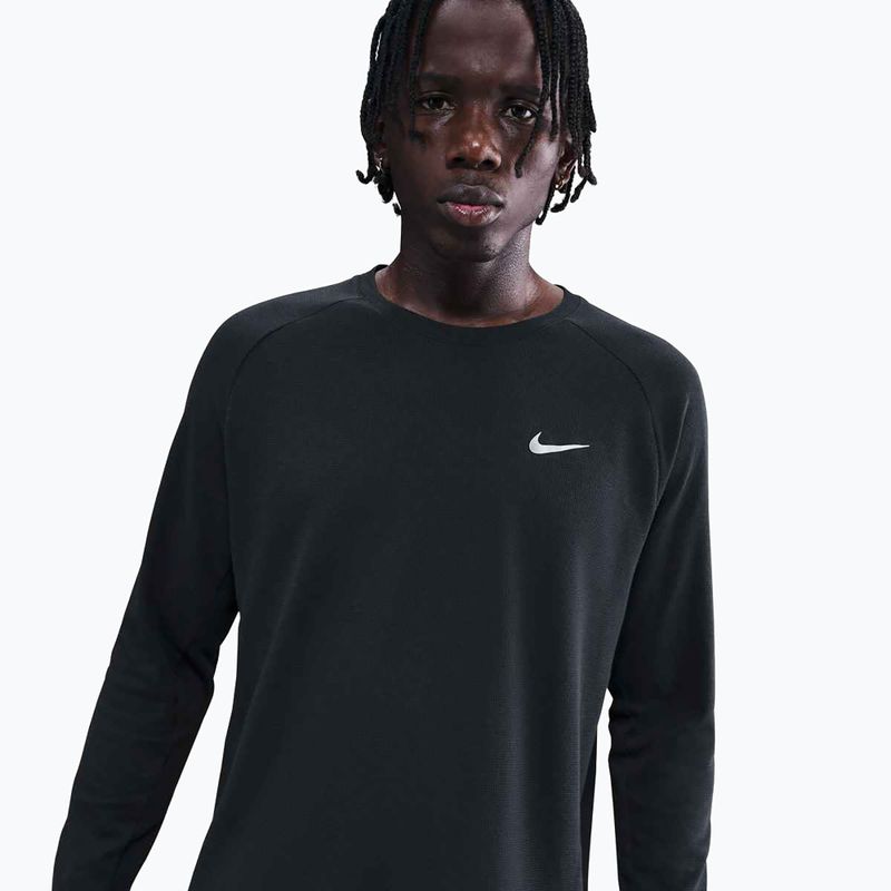 Vyriškos "Nike Stride Dri-Fit Waffle Crew" bėgimo marškinėliai ilgomis rankovėmis black 4