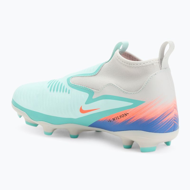 Vaikiški futbolo bateliai Nike United Phantom 6 High Academy Jr FG/MG pistachio frost/hyper orange 3