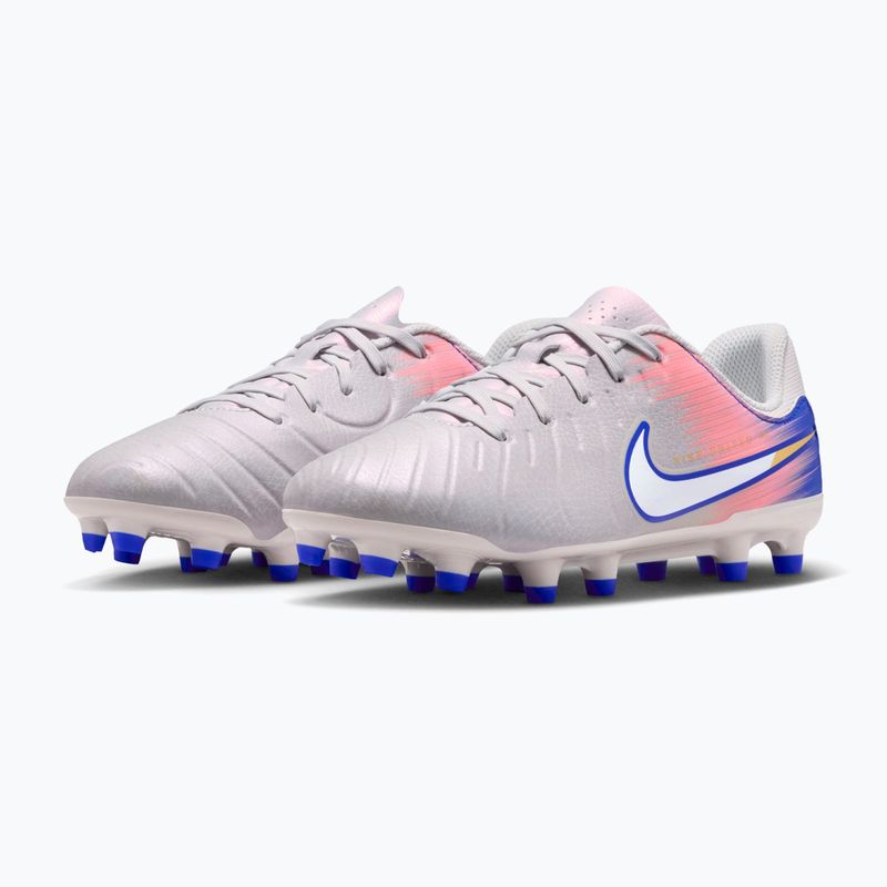 Vaikiški futbolo bateliai Nike United Tiempo Legend 10 Academy Jr FG/MG vast grey/racer blue 3