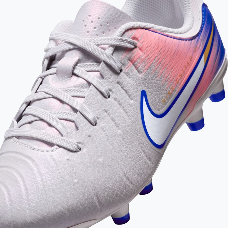 Vaikiški futbolo bateliai Nike United Tiempo Legend 10 Academy Jr FG/MG vast grey/racer blue 7