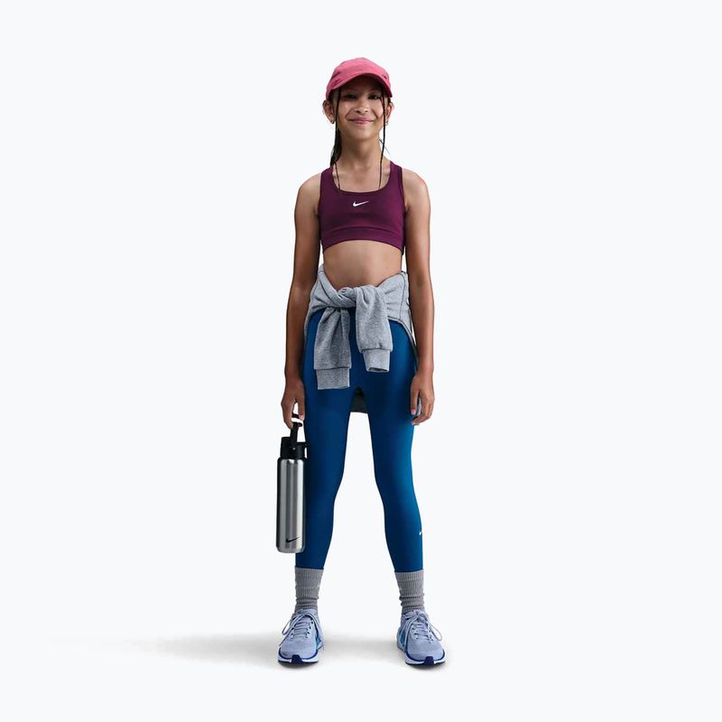 Vaikiška sportinė liemenėlė Nike Swoosh burgundy/white 2