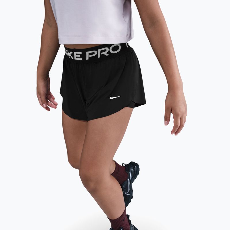 Vaikiški šortai Nike Pro Dri-Fit 2in1 black/black/white 4