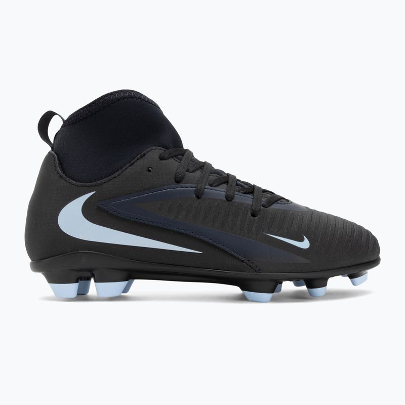 Nike Phantom 6 High Club FG/MG juodos/juodos spalvos vaikiški futbolo bateliai 2