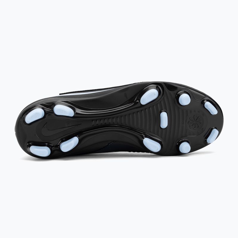 Nike Phantom 6 High Club FG/MG juodos/juodos spalvos vaikiški futbolo bateliai 4