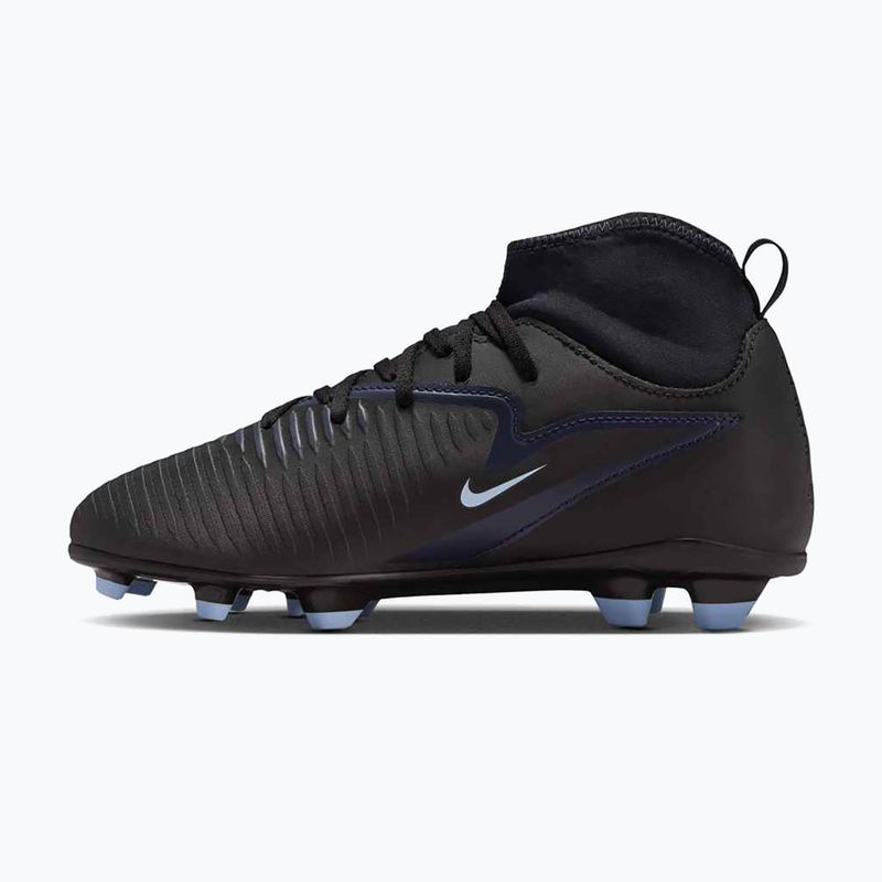 Nike Phantom 6 High Club FG/MG juodos/juodos spalvos vaikiški futbolo bateliai 9