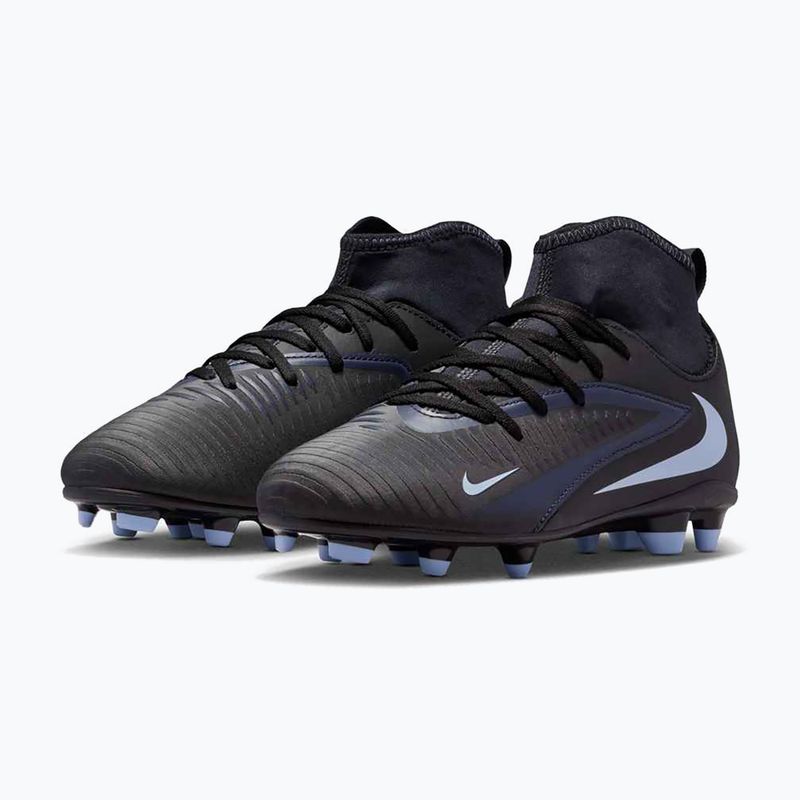 Nike Phantom 6 High Club FG/MG juodos/juodos spalvos vaikiški futbolo bateliai 10