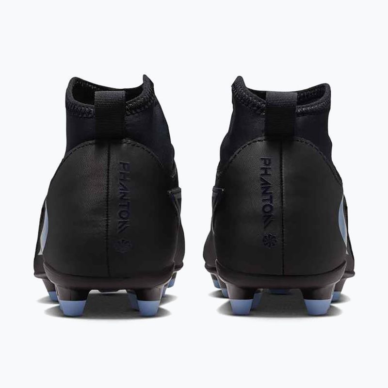 Nike Phantom 6 High Club FG/MG juodos/juodos spalvos vaikiški futbolo bateliai 11