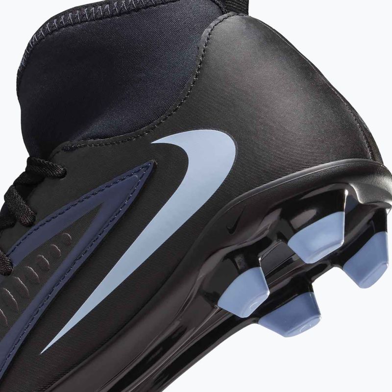Nike Phantom 6 High Club FG/MG juodos/juodos spalvos vaikiški futbolo bateliai 15
