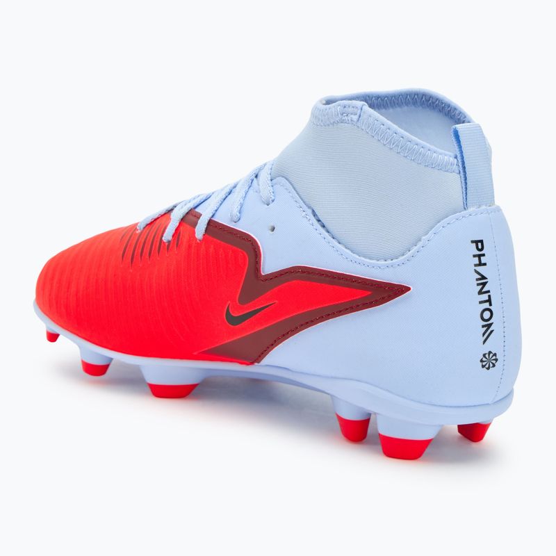 Nike Phantom 6 High Club FG/MG vaikų futbolo bateliai royal tint/bright crimson 3