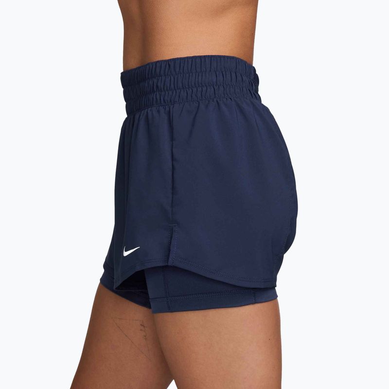 Moteriški bėgimo šortai Nike One Dri-FIT 2IN1 midnight navy/white 3