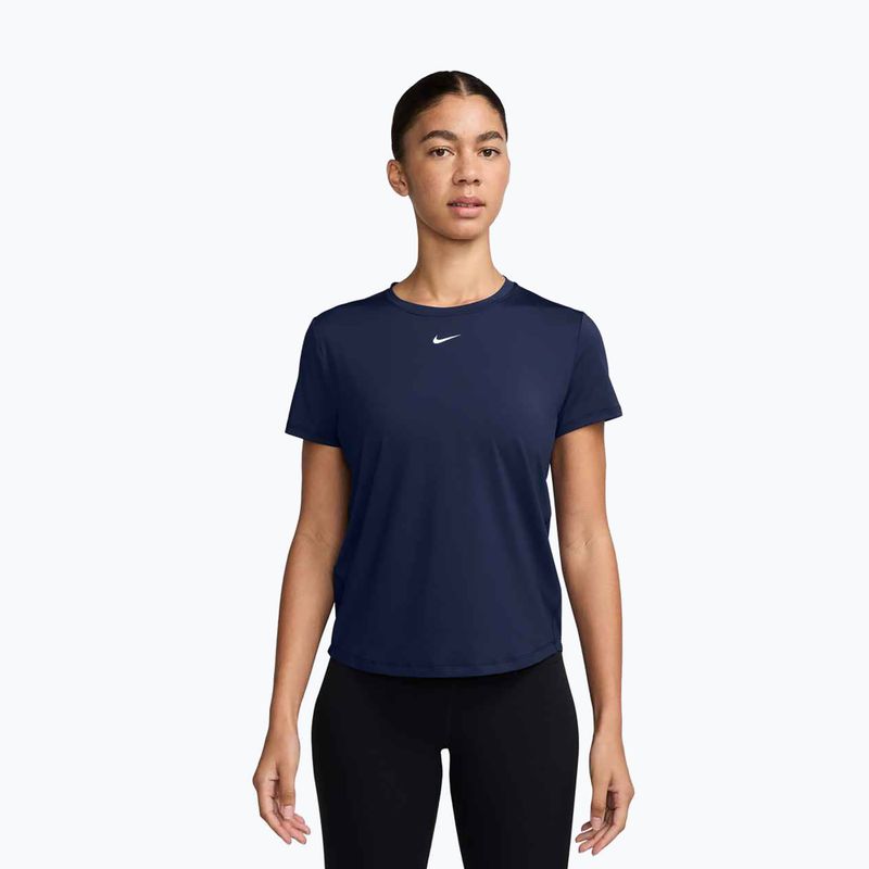 Moteriški treniruočių marškinėliai Nike One Classic Dri-Fit midnight navy/white