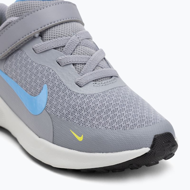 Nike Revolution 7 vaikiški bateliai cemento pilka/universitetinė mėlyna/šviesi anglis 7
