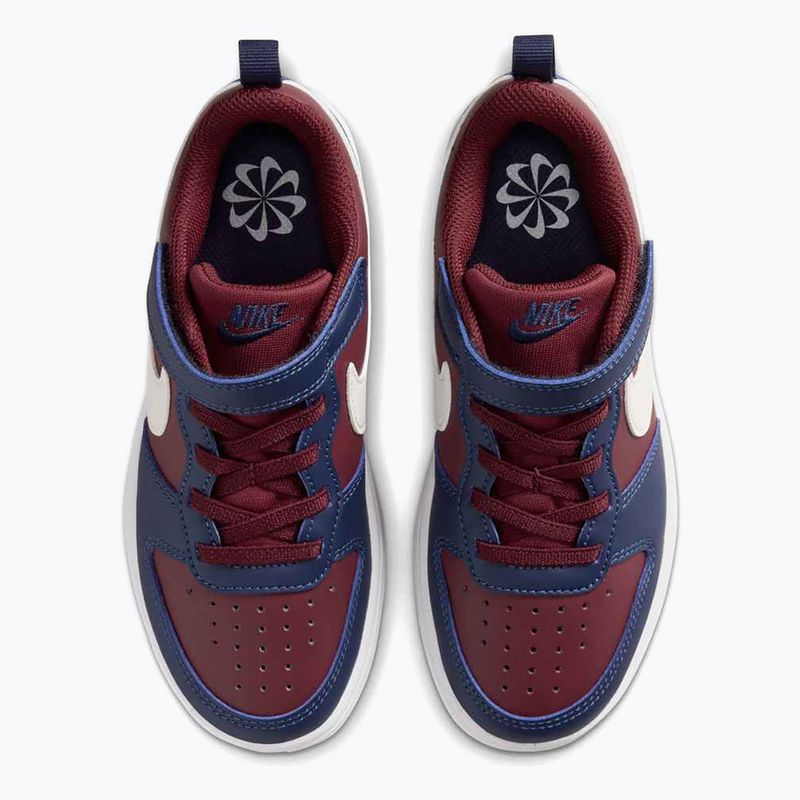 Nike Court Borough Low vaikiški bateliai Recraft dark team red/soft pearl/midnight navy 10