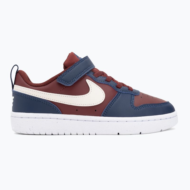 Nike Court Borough Low vaikiški bateliai Recraft dark team red/soft pearl/midnight navy 2