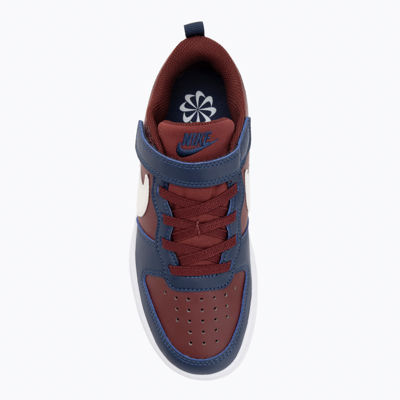 Nike Court Borough Low vaikiški bateliai Recraft dark team red/soft pearl/midnight navy 5