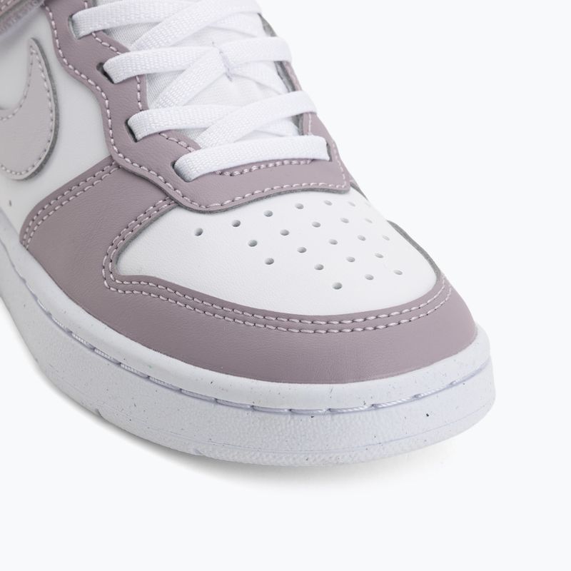 Vaikiški batai Nike Court Borough Low Recraft white/plum fog/white/venice 7