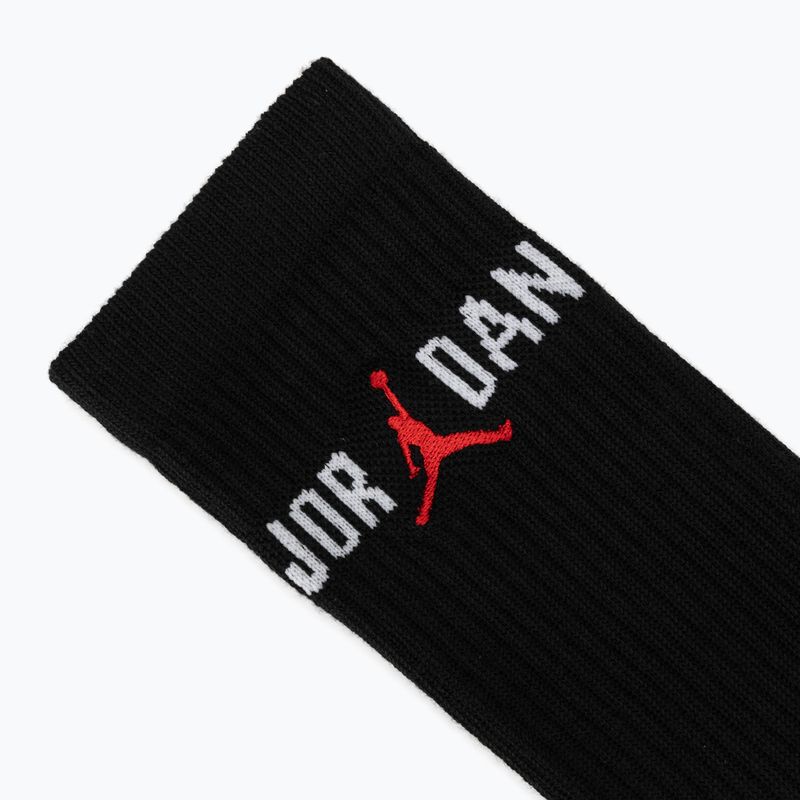 Skarpety  Nike Jordan Everyday Crew 1 para black/white/university red 3
