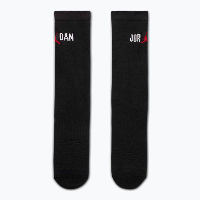 Kojinės Nike Jordan Everyday Crew 1 pora black/white/university red 2